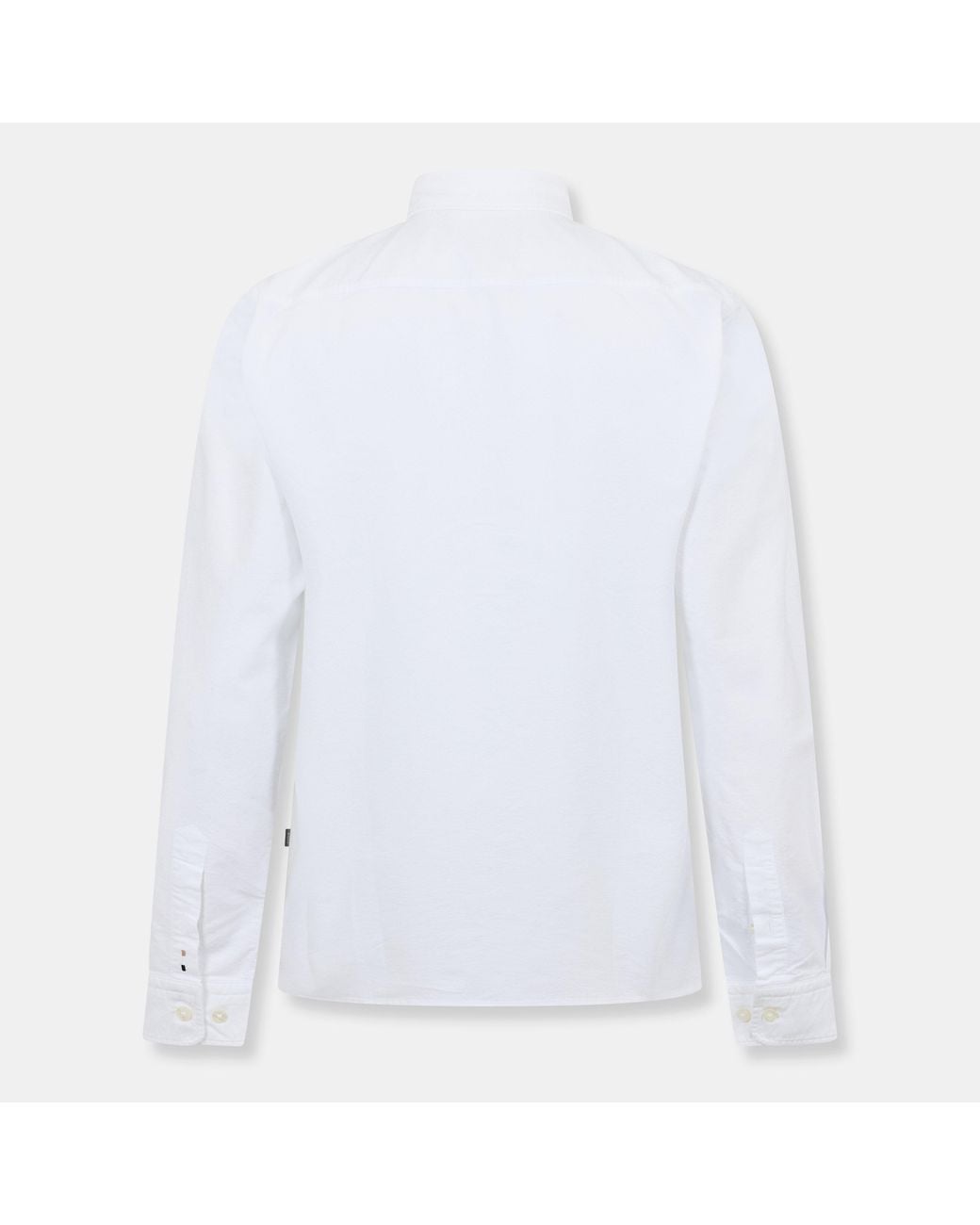 Boss White H-Roan Long Sleeve Plain Shirt for men