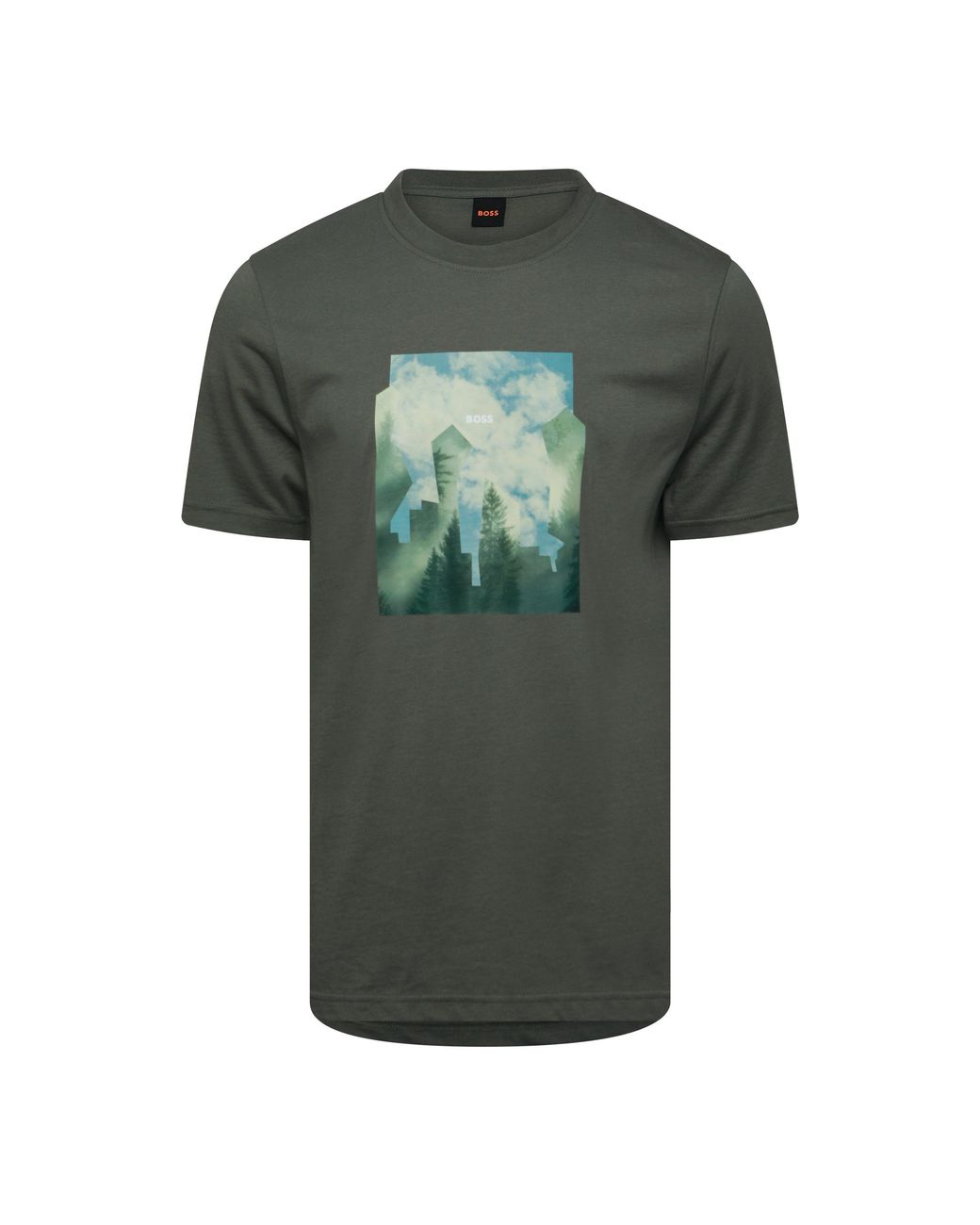 Boss Green Cover Graphic Cotton Crew-Neck Short-Sleeve T-Shirt for men