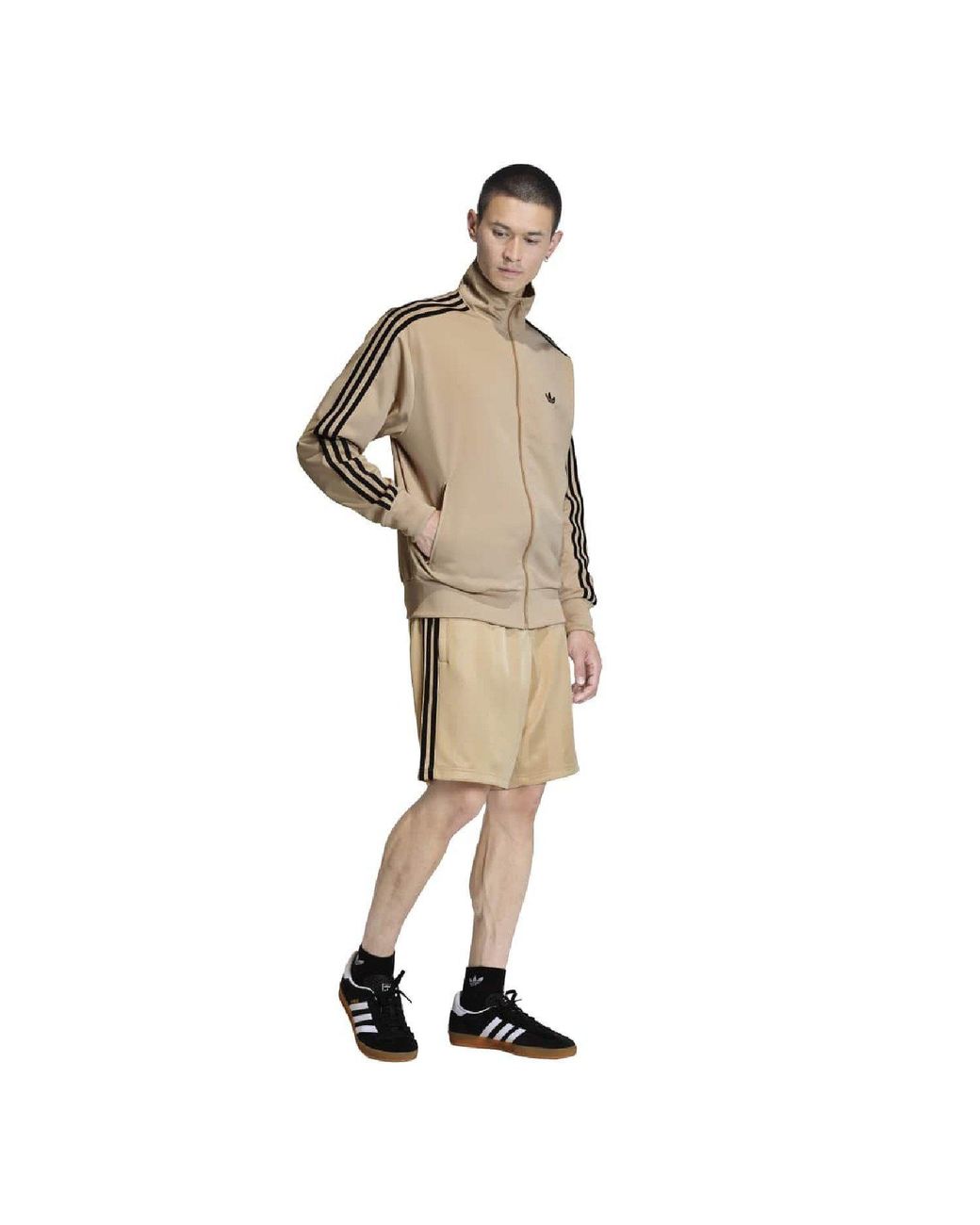 Adidas Originals Natural 3- Stripes Loose Engineered Shorts for men