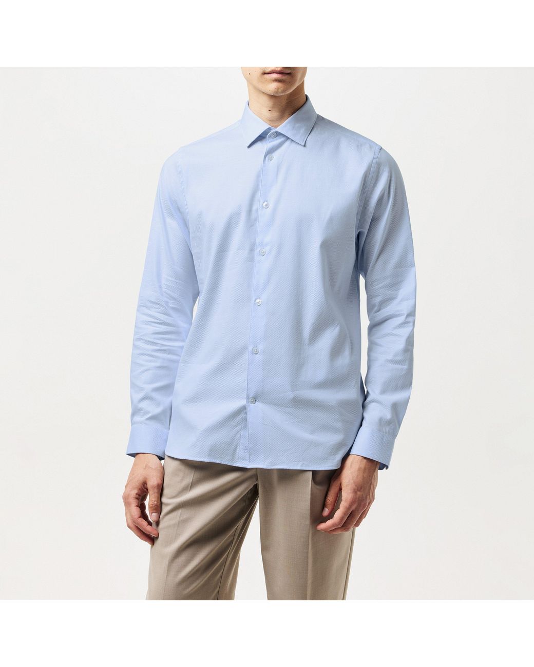 Ted Baker Blue Hart Diamond Dot Slim Shirt for men