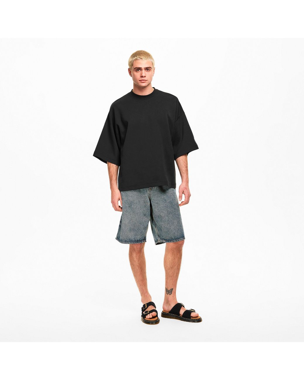 Dr. Martens Black Josef Suede Slide for men