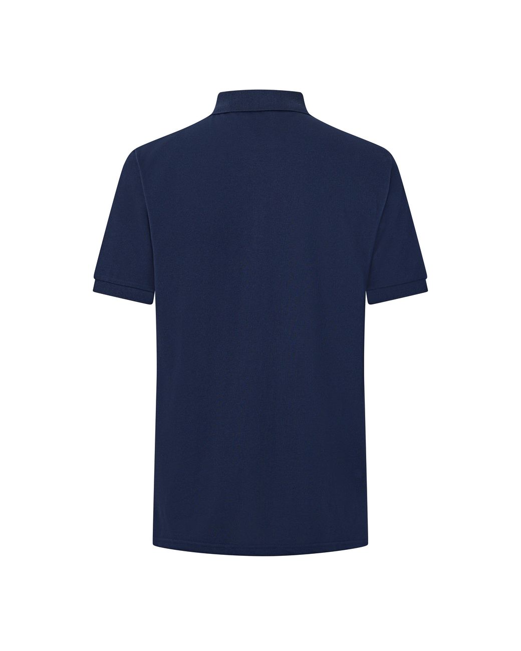Aquascutum Blue Check Shoulder Cotton Short-Sleeve Polo Shirt for men
