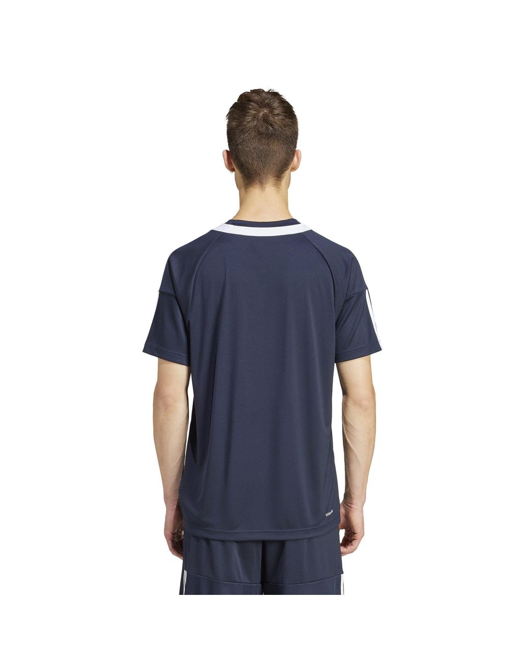 Adidas Blue Classic 3 Stripe Sereno T-Shirt for men