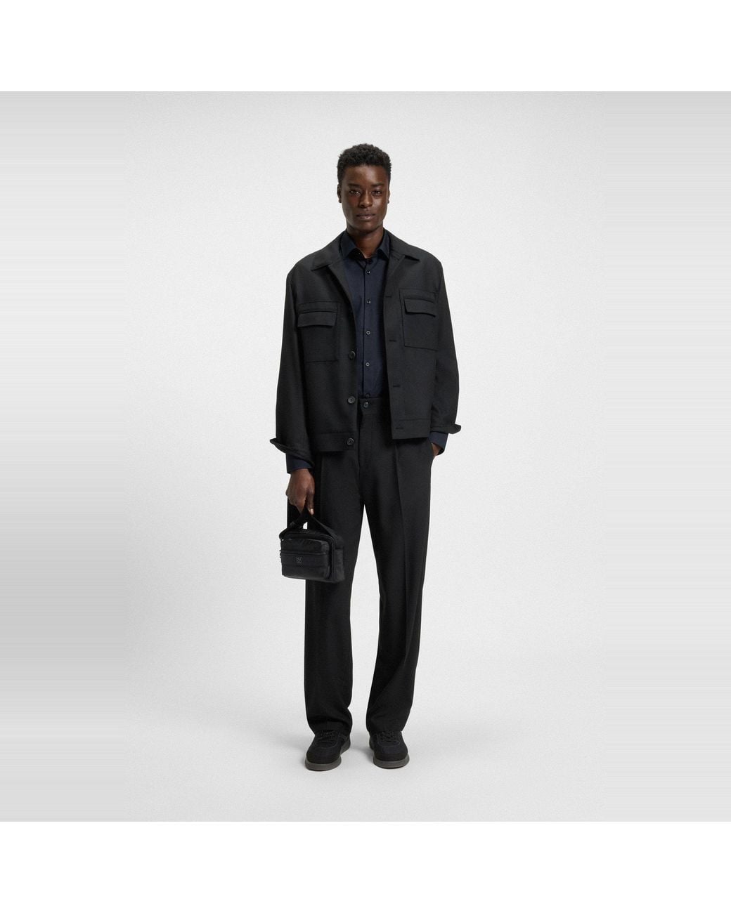 HUGO Blue Precision Long-Sleeve Shirt for men