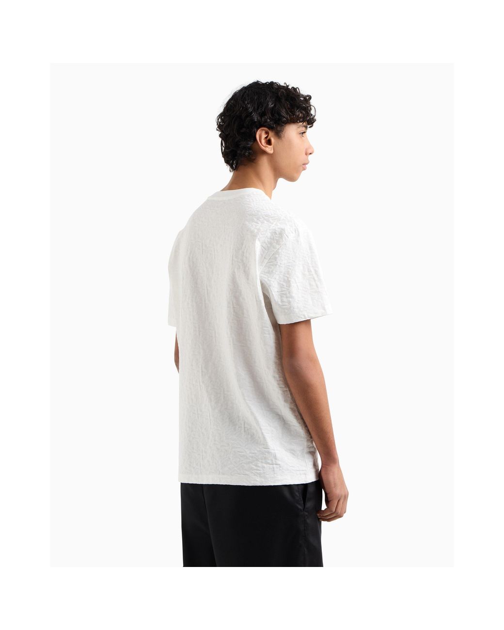 ARMANI EXCHANGE White Regular Fit T-Shirt for men