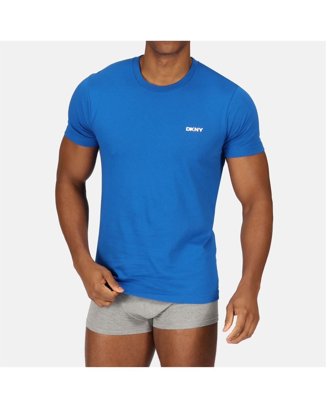 DKNY Blue 3 Pack Short Sleeve T-Shirts Giants for men