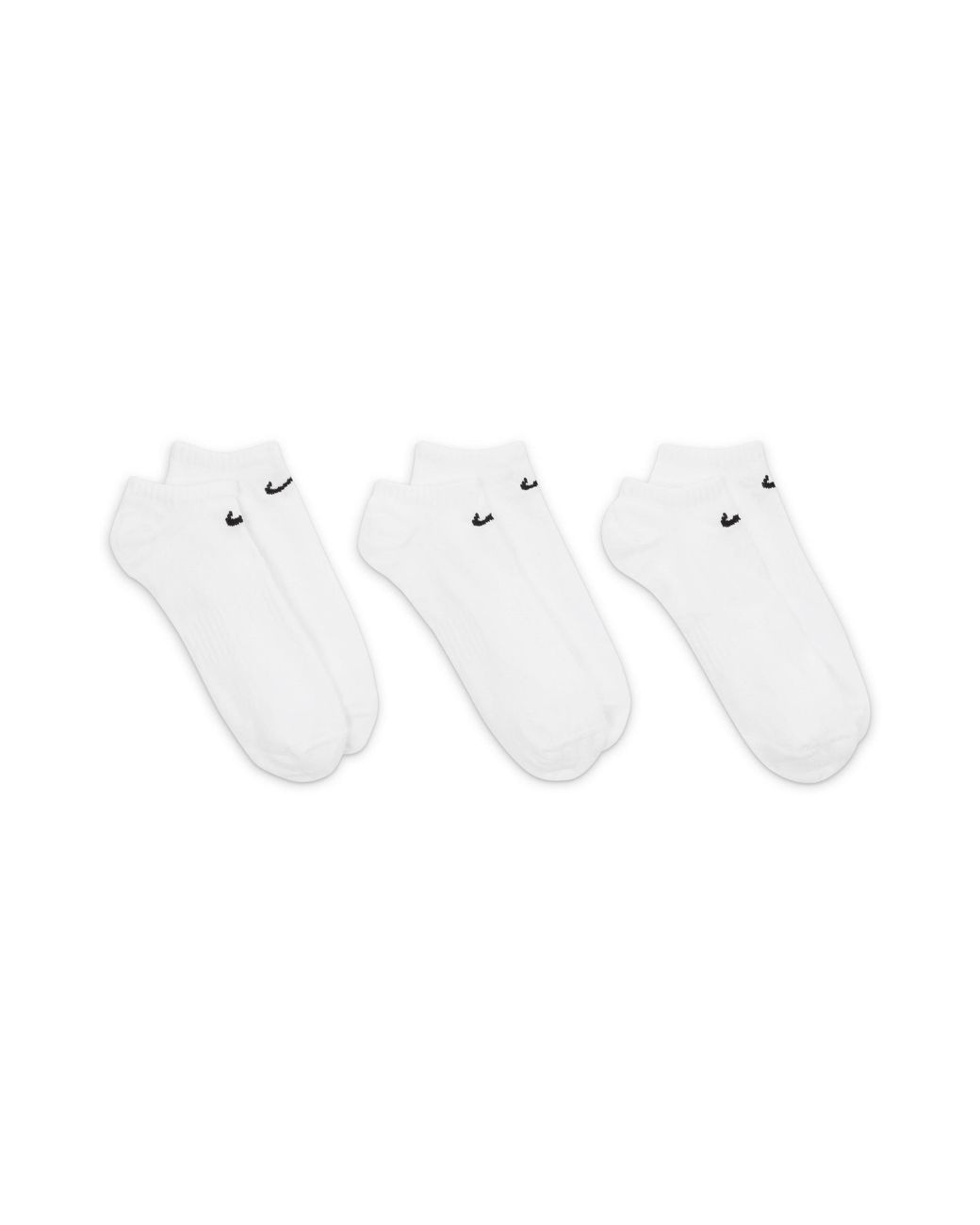 Nike White 3 Pack No Show Socks for men