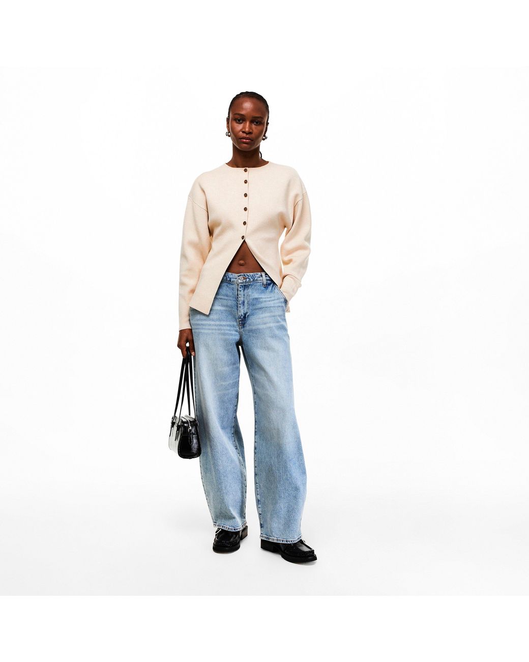 GOOD AMERICAN Natural Sleeve Cardigan