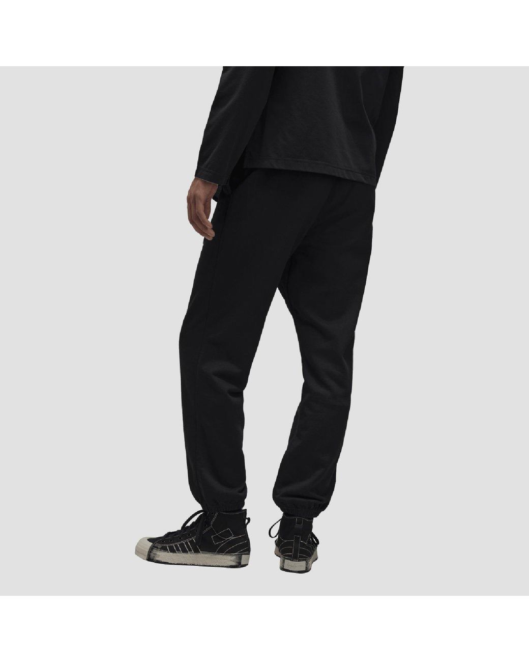 Y-3 Black French Terry Track Pants for men