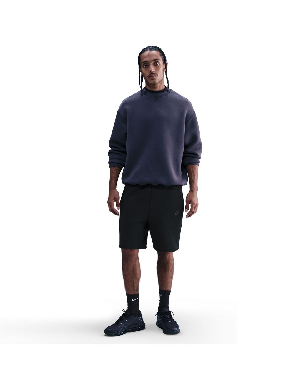 Nike Black Sportswear Tech Fleece Shorts for men