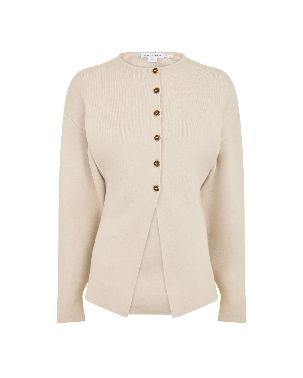 GOOD AMERICAN Natural Sleeve Cardigan