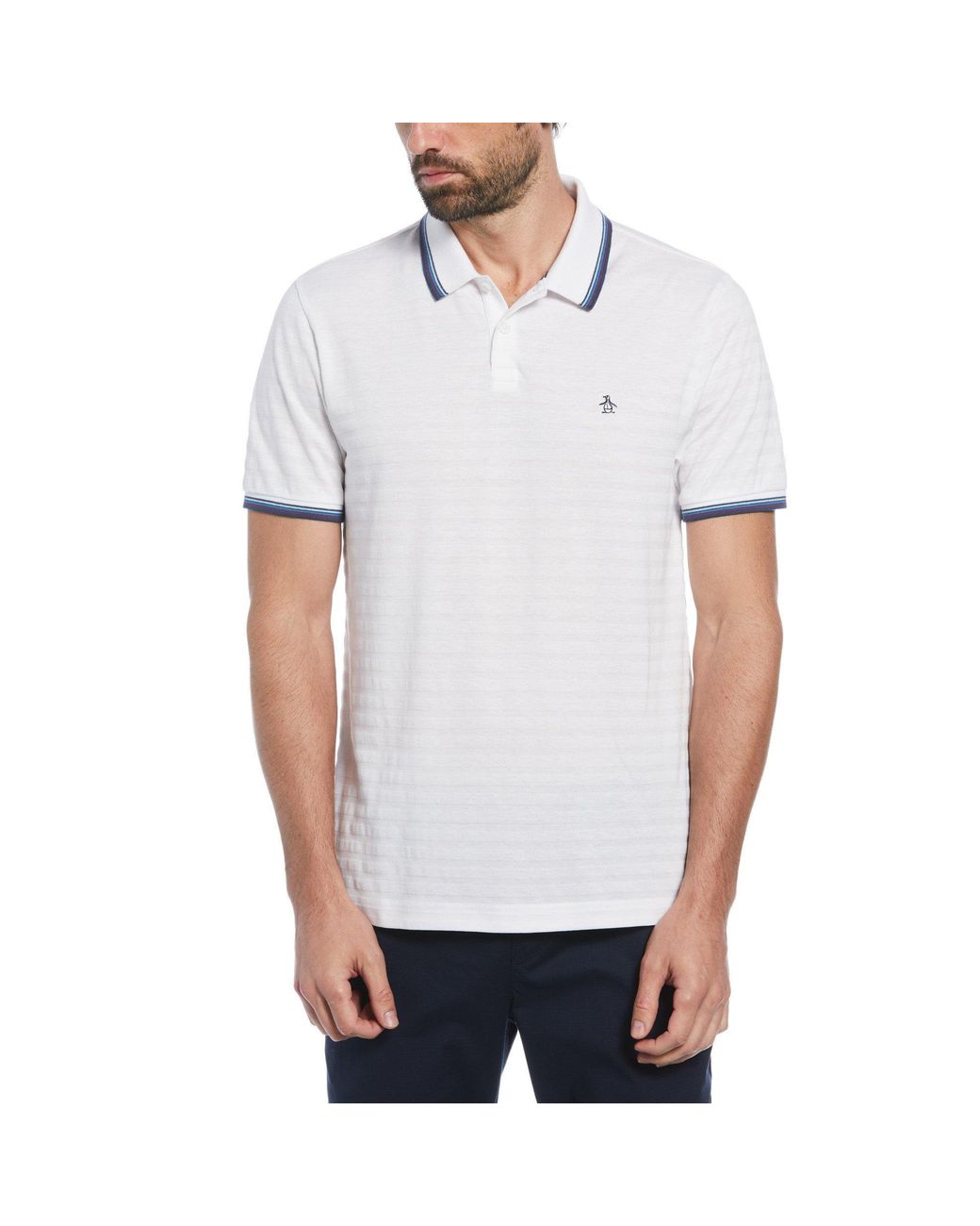 Original Penguin White Regular Fit Solid Shirt for men