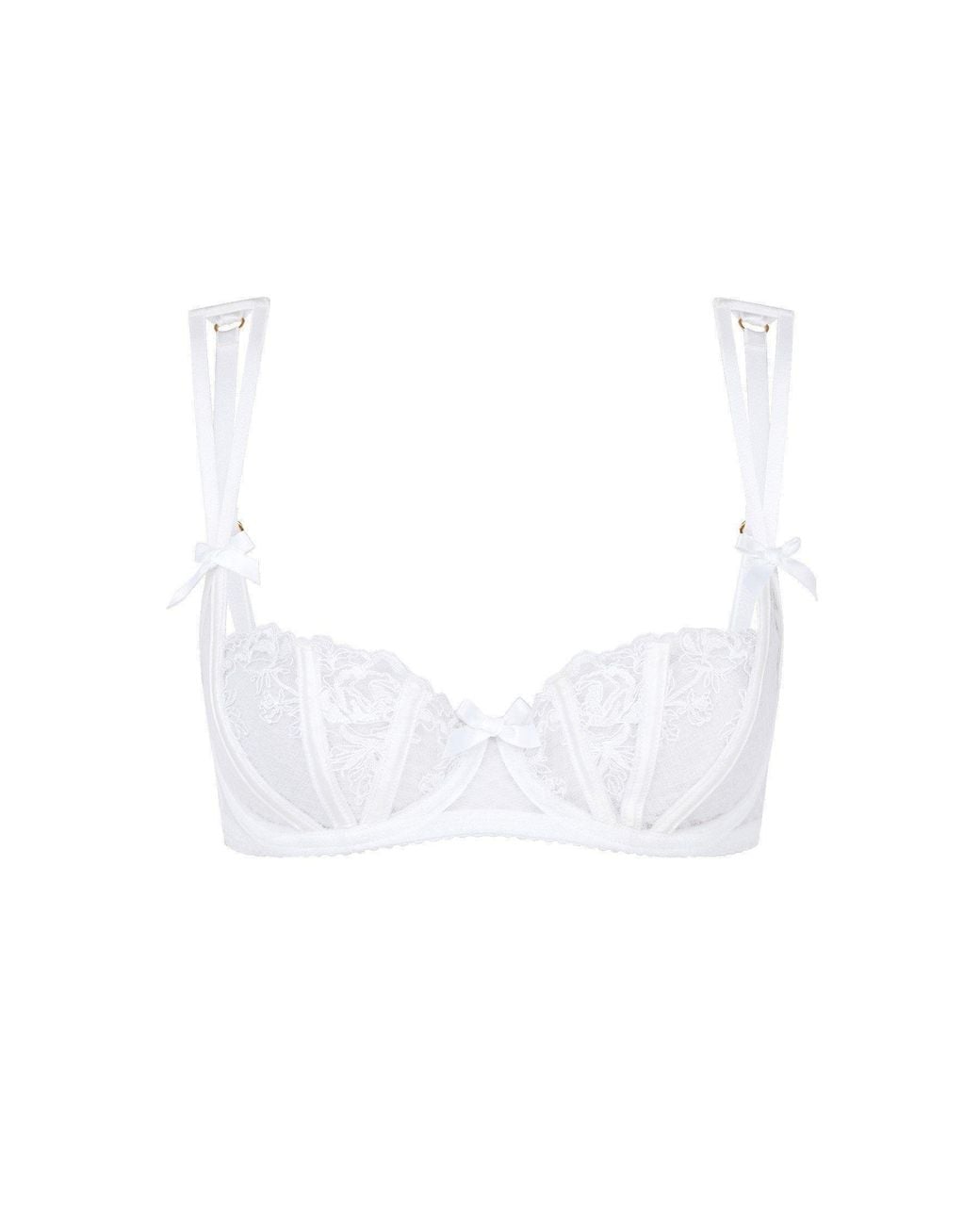 Agent Provocateur White Rosia Balconette Underwired Bra