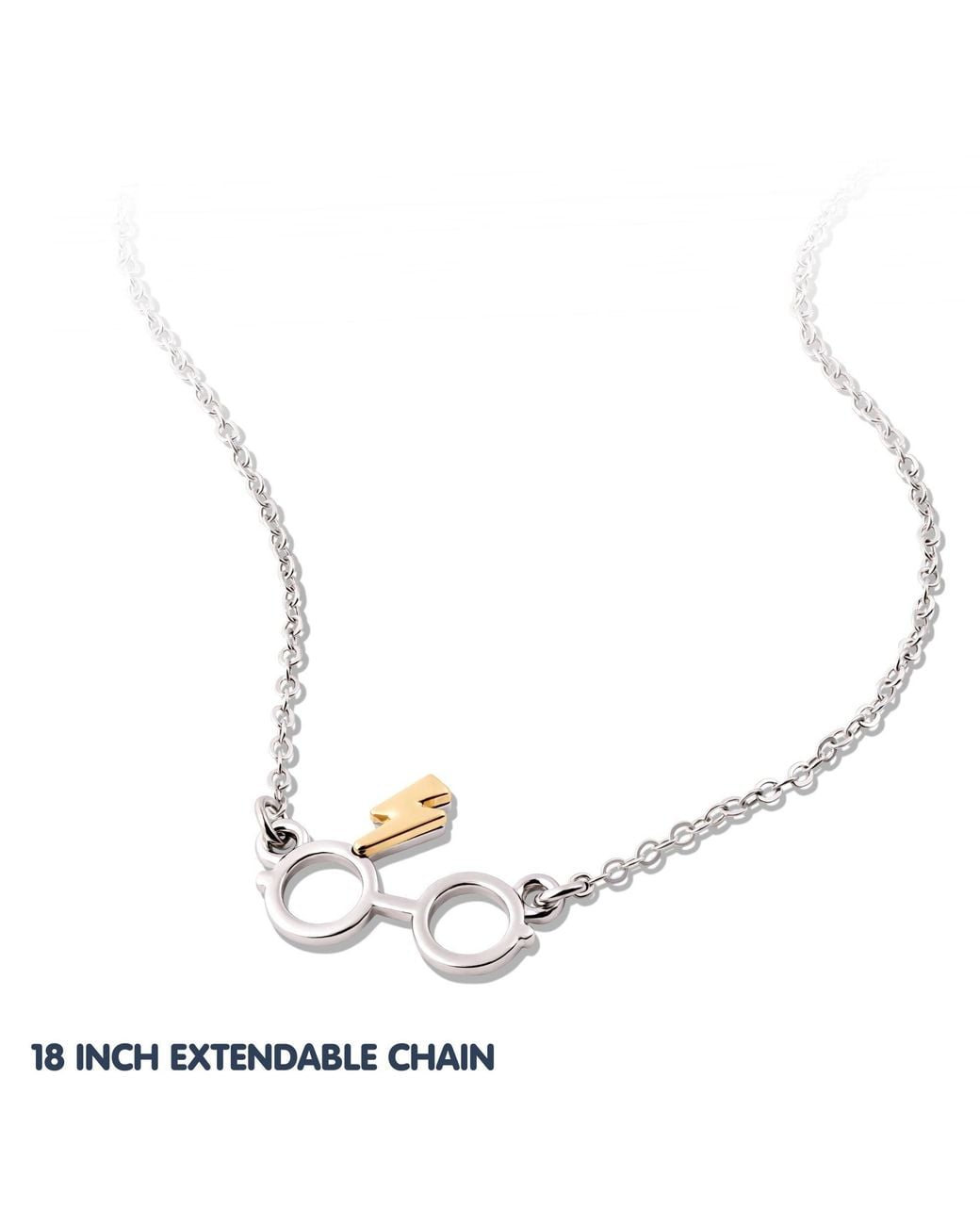 Harry Potter Metallic Glasses And Scar Necklace