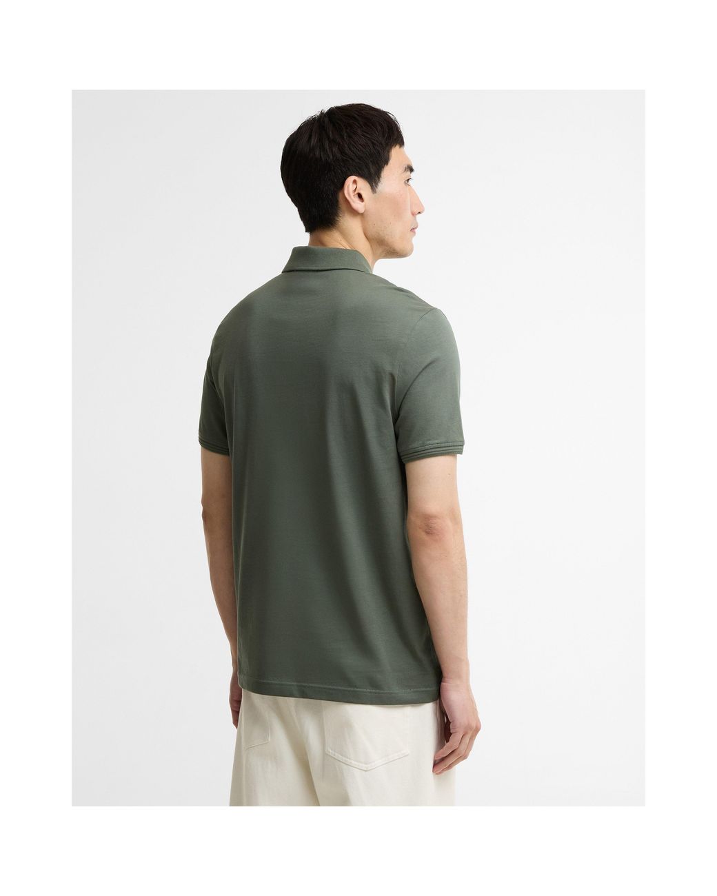 Barbour Green Short Sleeve Polo Shirt for men