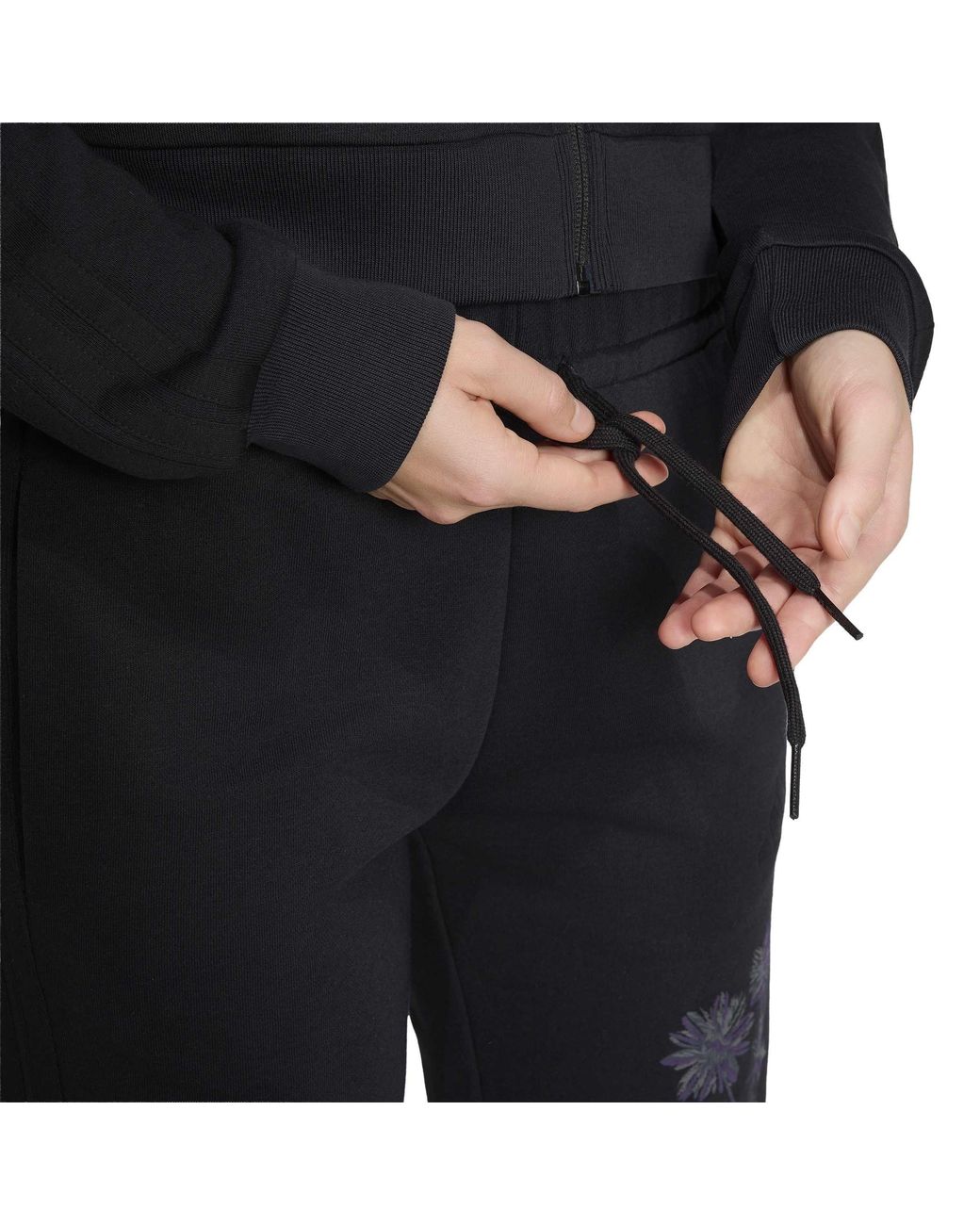 Adidas Black Closed Hem Fleece Joggers