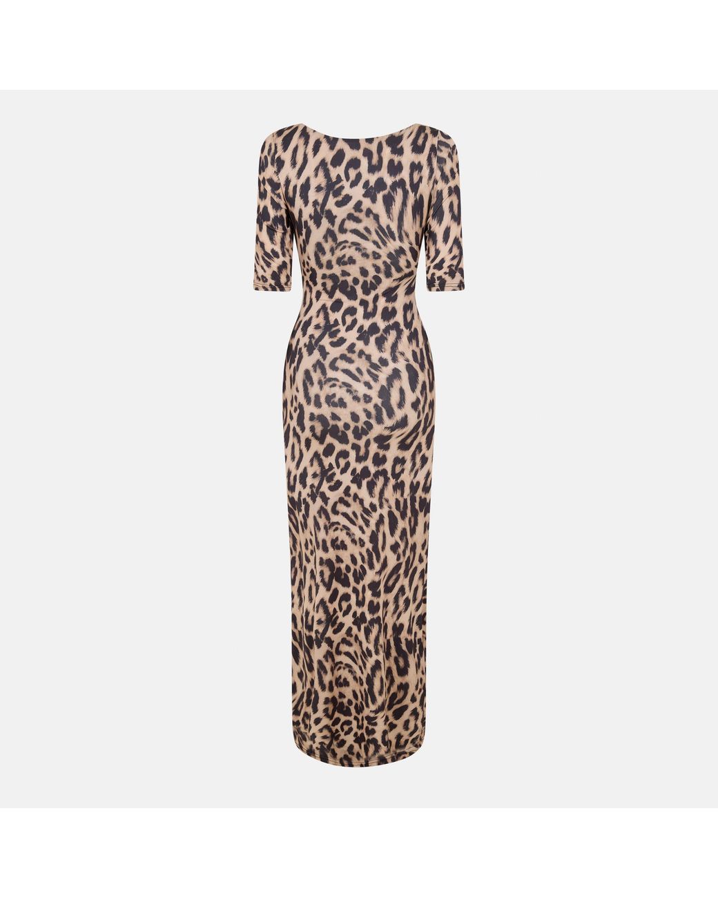 Never Fully Dressed Brown Leo Iris Leopard Print Floor Length Maxi Dress