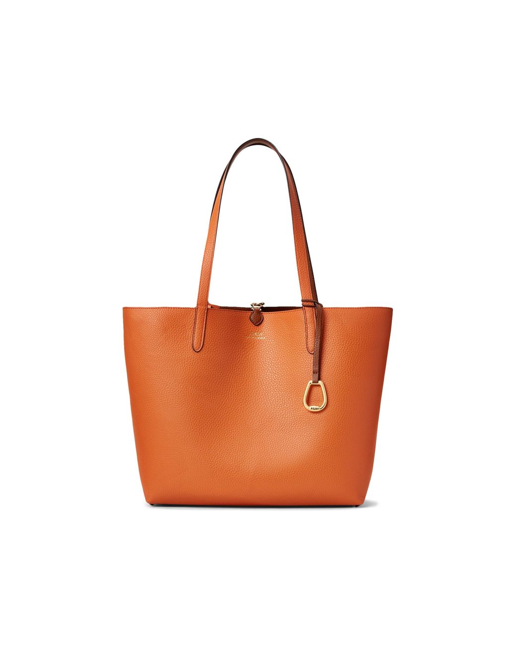 Ralph Lauren Brown Reversible Leather Tote Bag