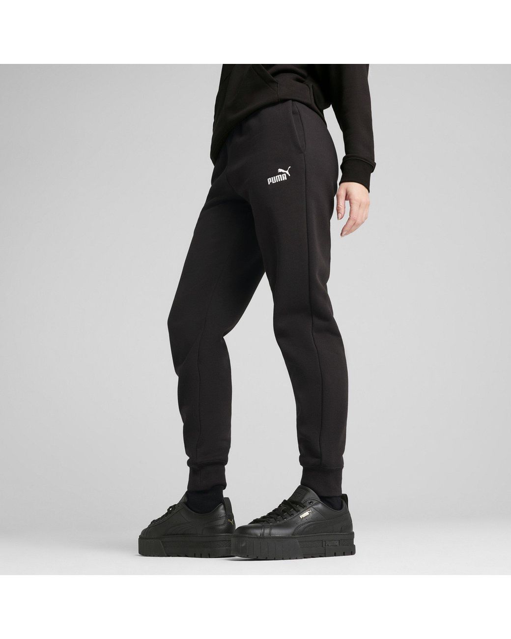 PUMA Black Essentials Logo Slim Trousers