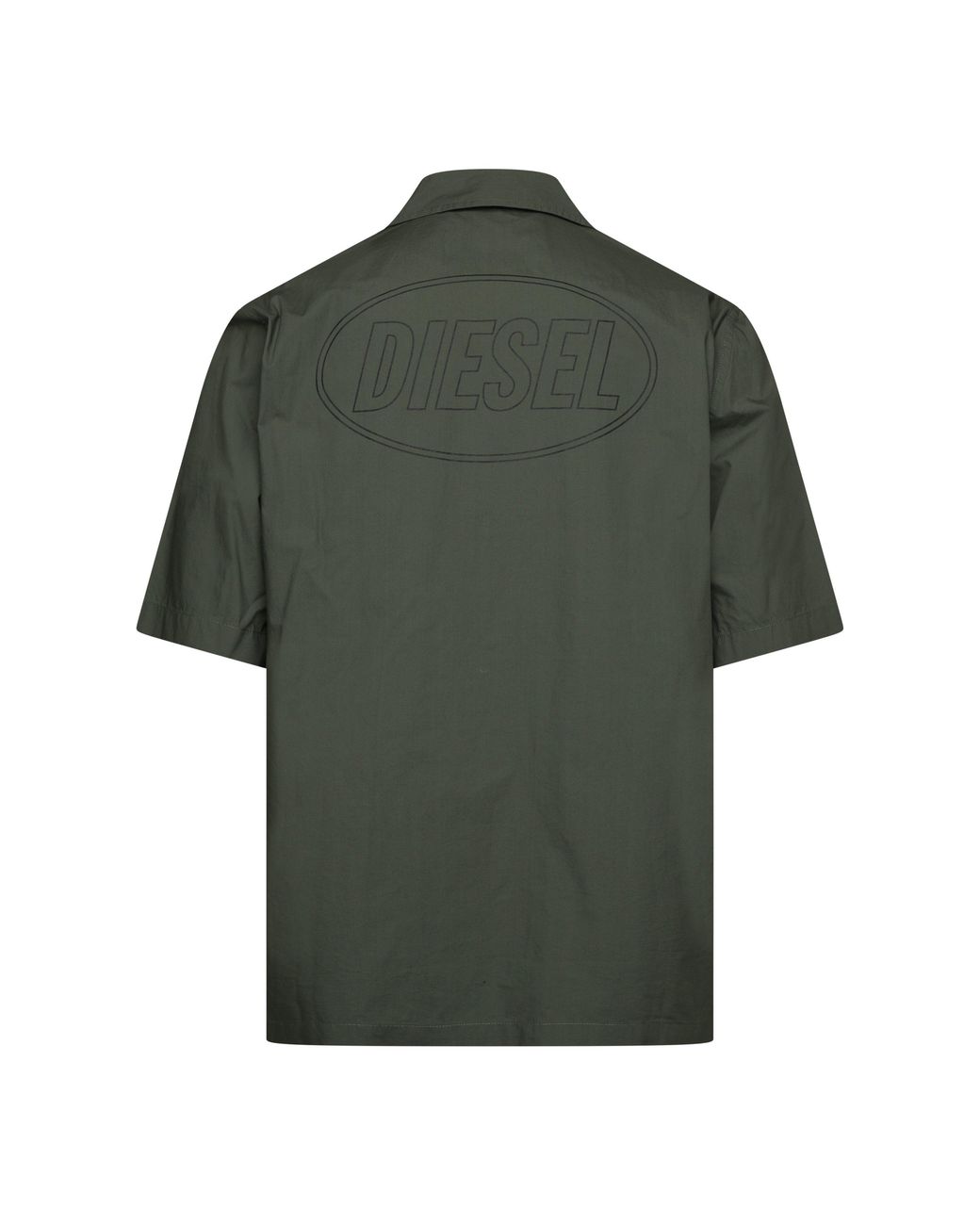 DIESEL Green S-Mac-B-Out Camicia Short Sleeve Plain Shirt for men