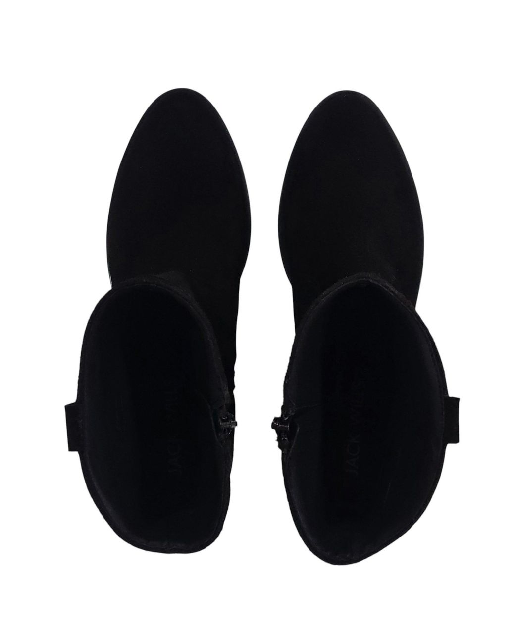 Jack Wills Black Jw Dalida Suede Calf Chunky Heel Hiker Boots