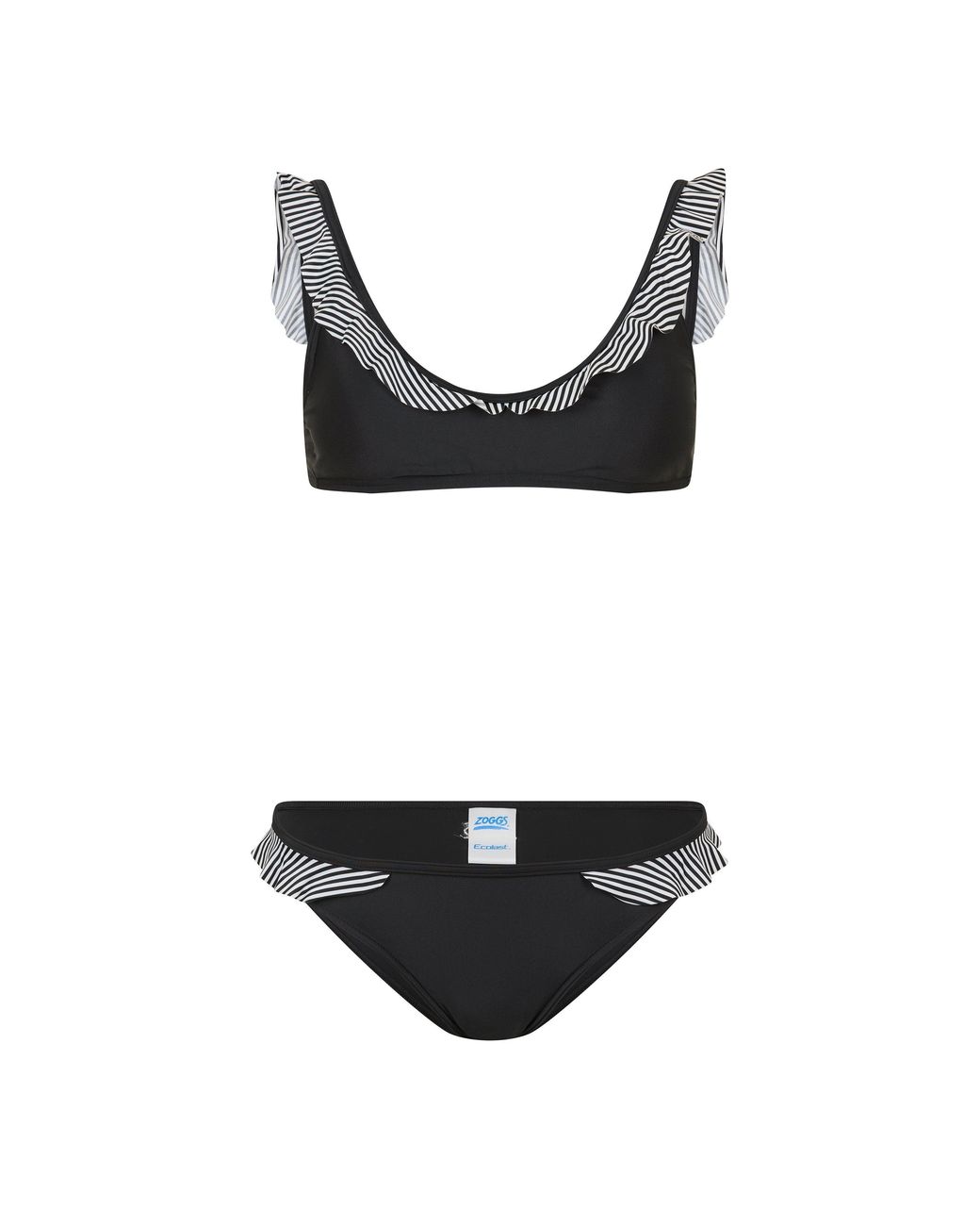 Zoggs Black Siena Frill Bikini