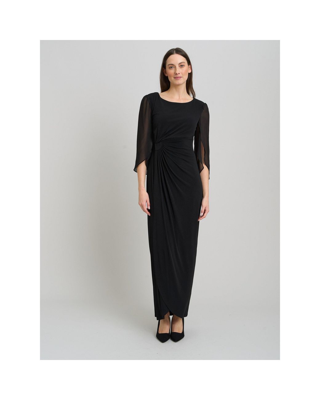 Gina Bacconi Black Iulia Printed Sheath Dress