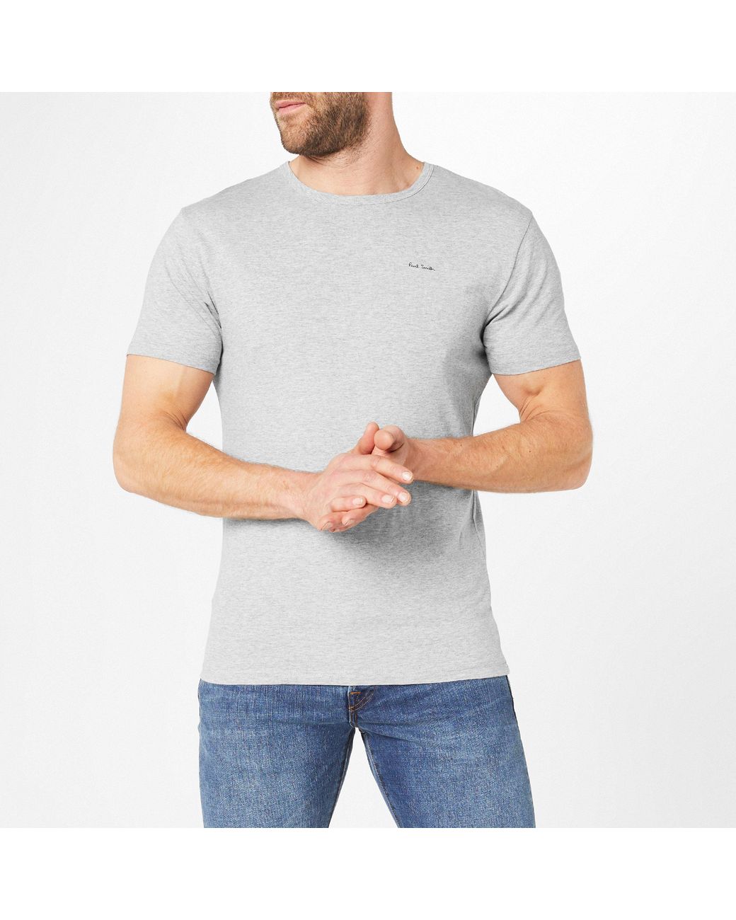 Paul Smith White Regular Fit Chest Logo T-Shirt for men
