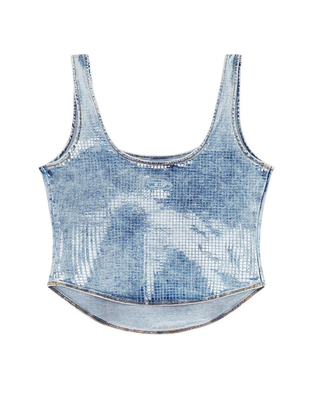 DIESEL Blue De-shi-s Crop Top