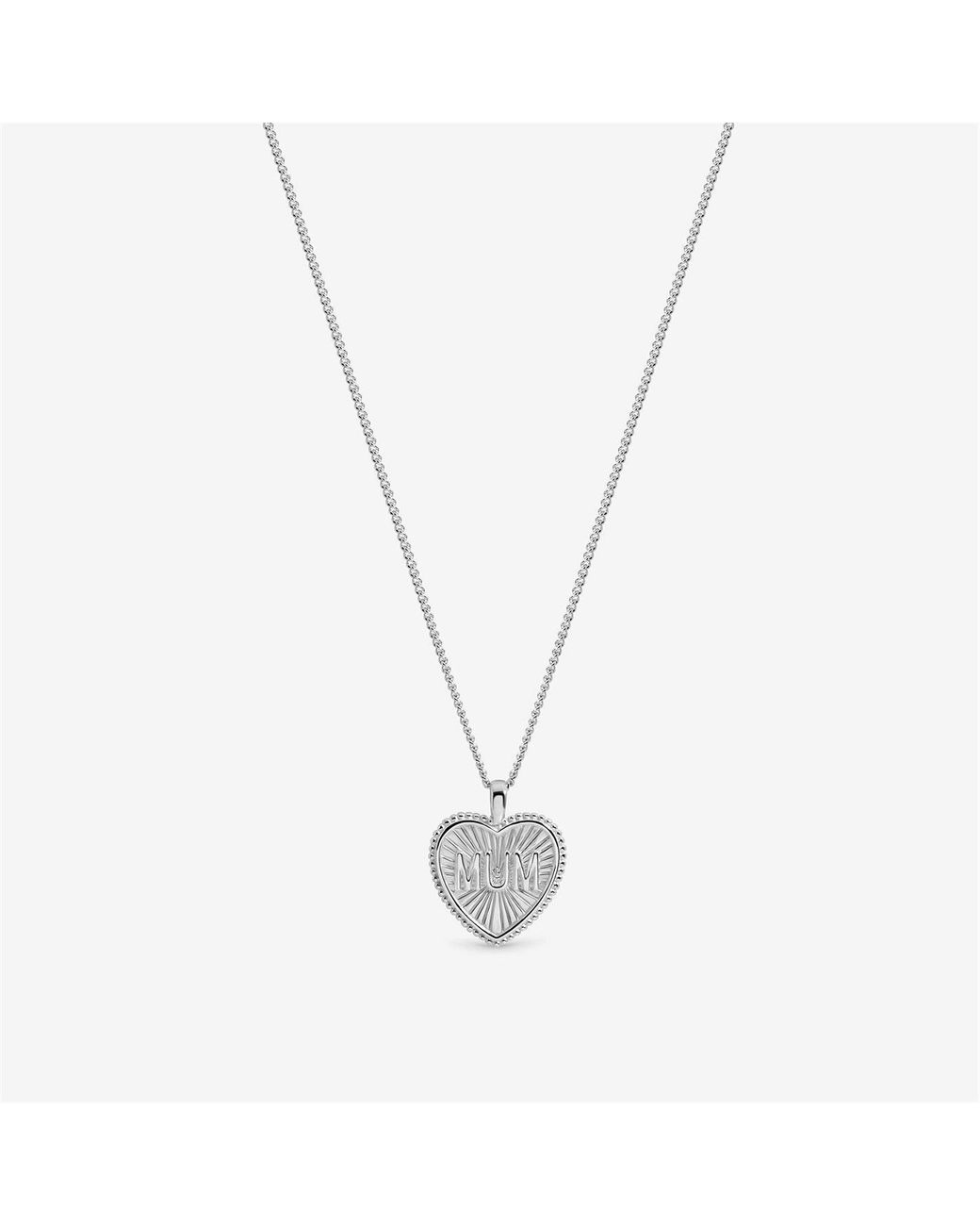Inicio Metallic Sterling Plated Mum Pendant