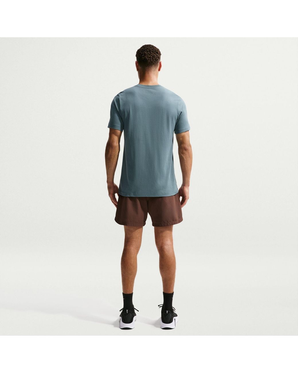 Nike Blue Short Sleeve Performance Running Top for men
