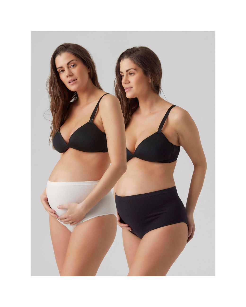Mama.licious Blue Maternity 2-Pack Cotton Pants