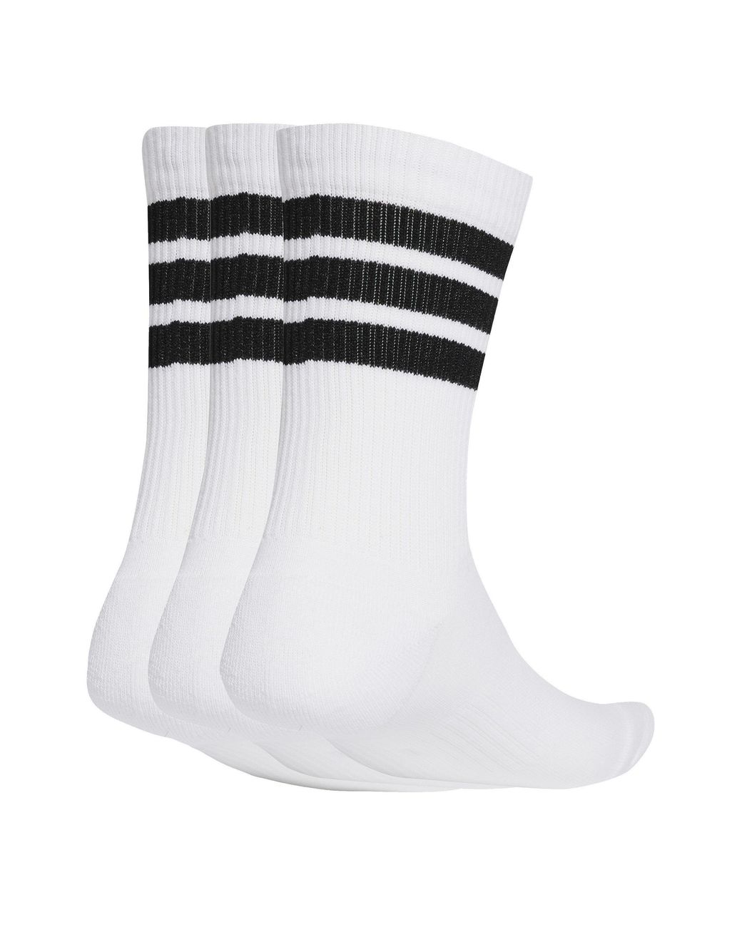 Adidas White 3-Pack Crew Socks Adults