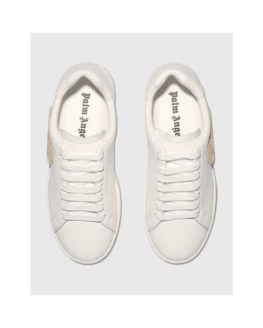 Palm Angels White New Teddy Bear Tennis Court Trainers