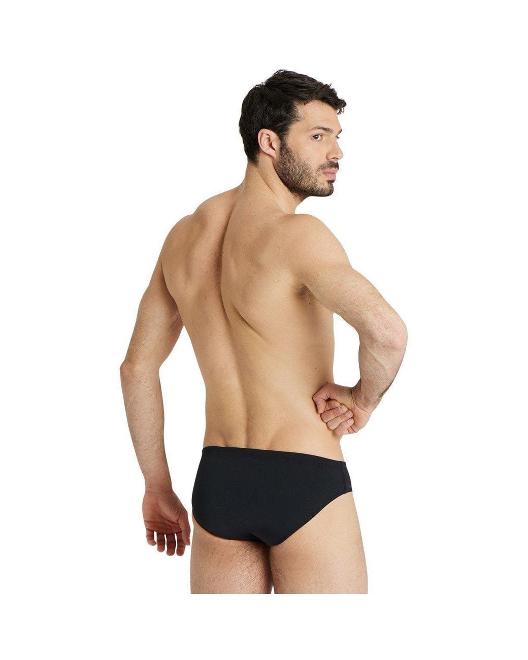 Arena Black Solid Swimming Trunks for men