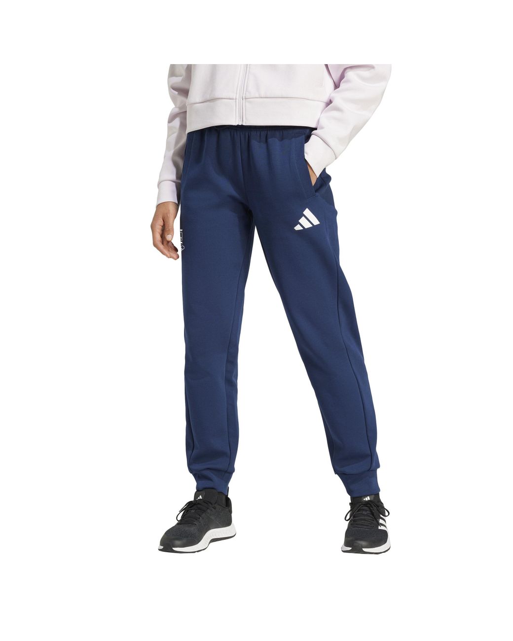 Adidas Blue Poland Performance Fleece Tracksuit Bottom