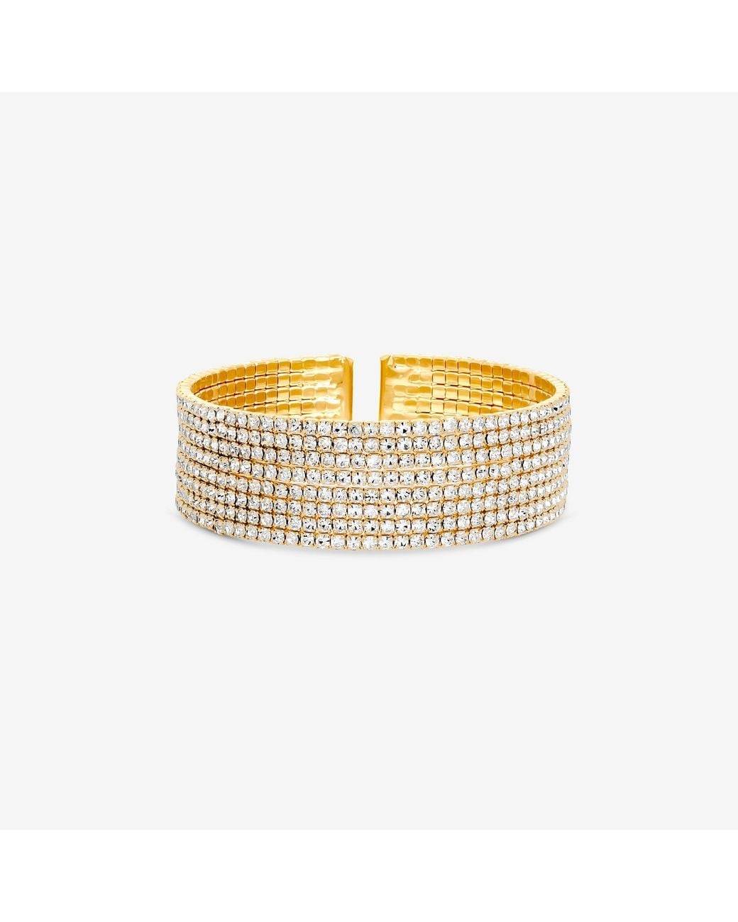 Mood Metallic Crystal Cuff Bracelet