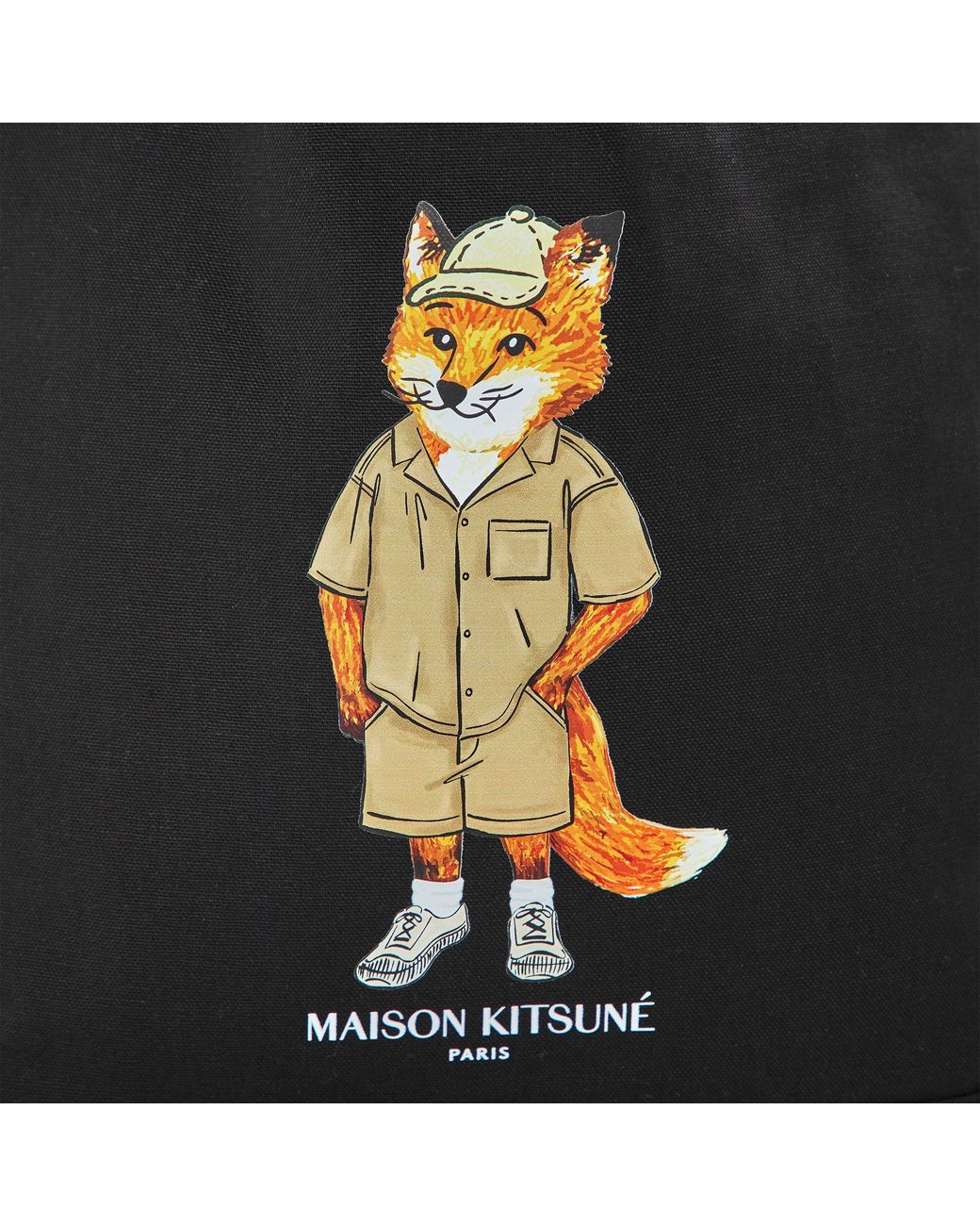 Maison Kitsuné Black Dressed Fox Tote Bag