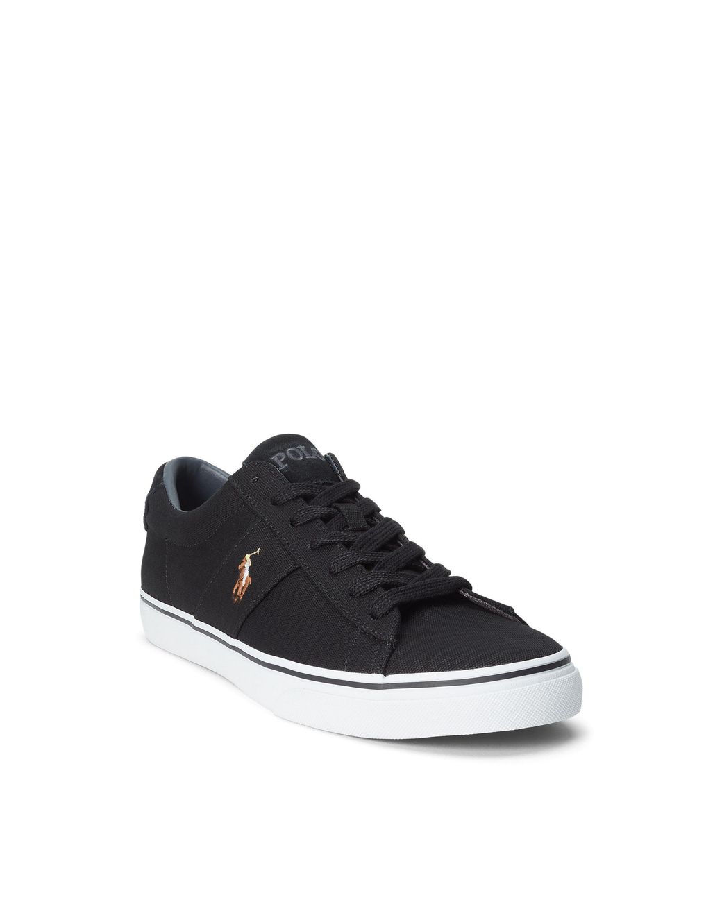 Polo Ralph Lauren Black Sayer Canvas Trainers for men