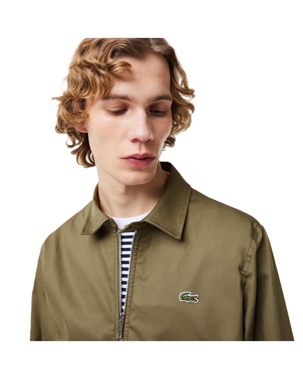 Lacoste Green Shorts Bomber Jacket for men