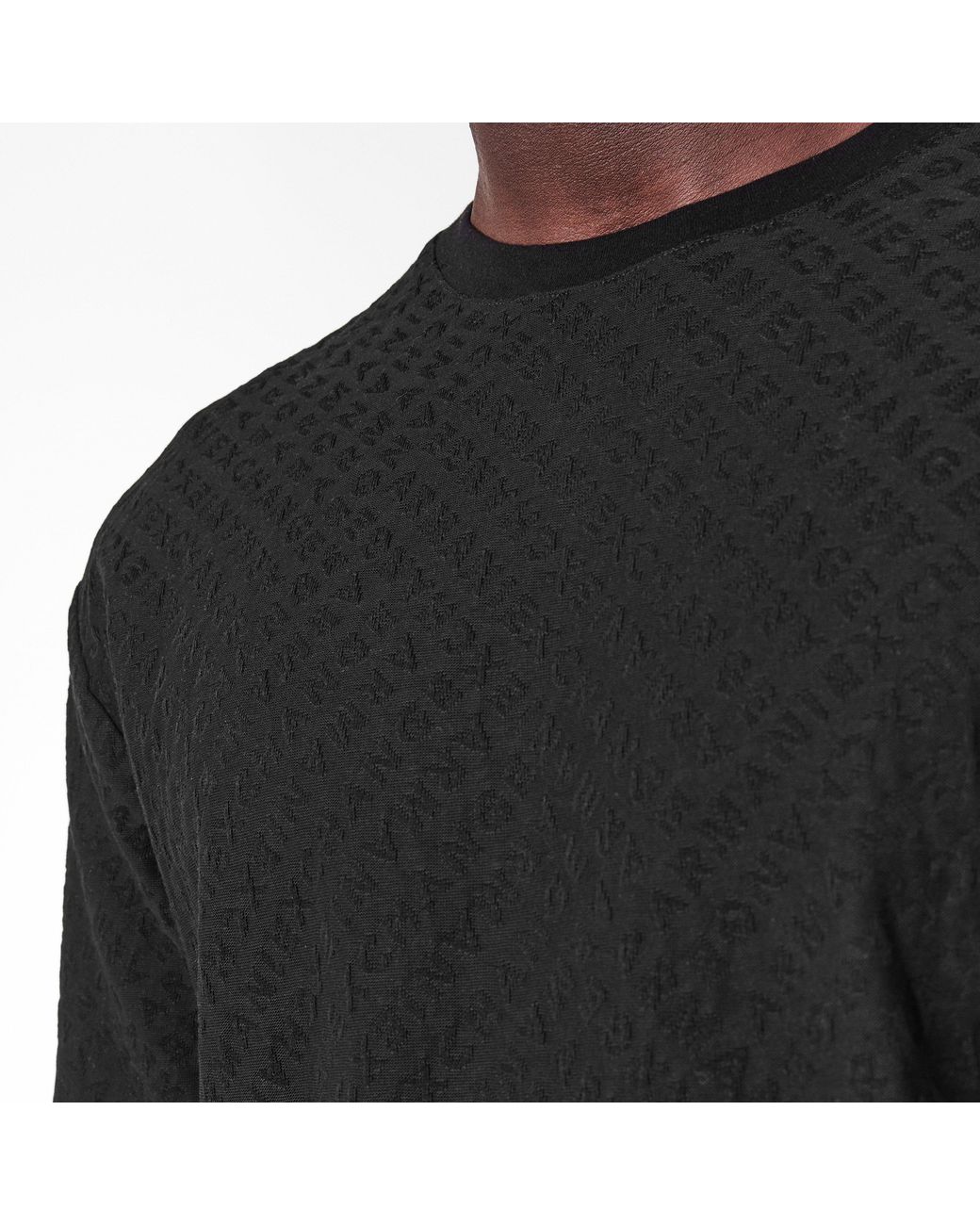 ARMANI EXCHANGE Black Regular Fit T-Shirt for men