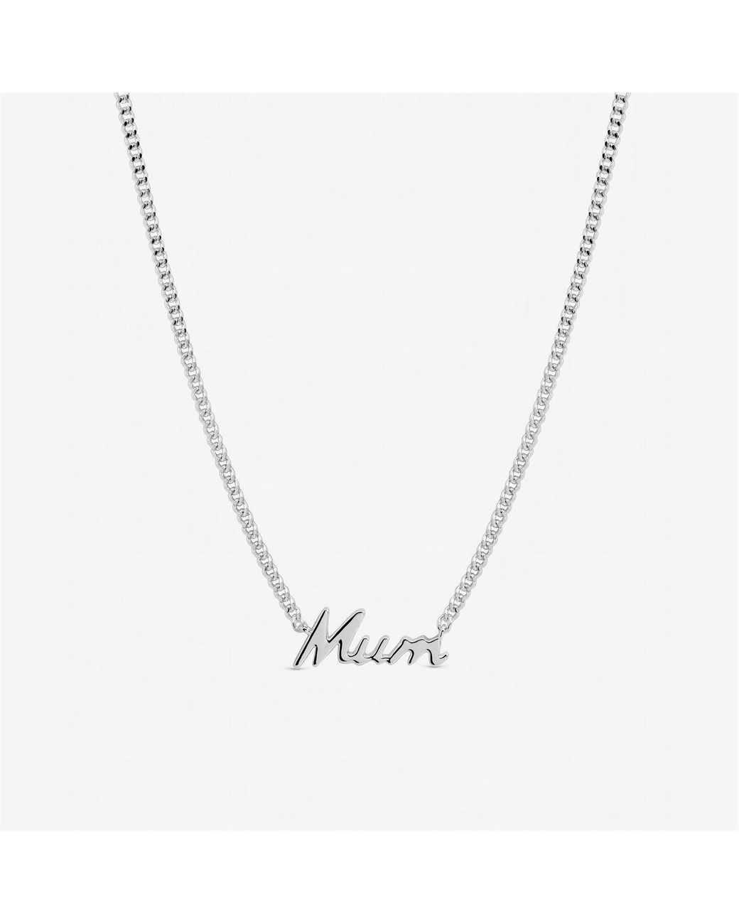 Inicio Metallic Sterling Plated Mum Necklace