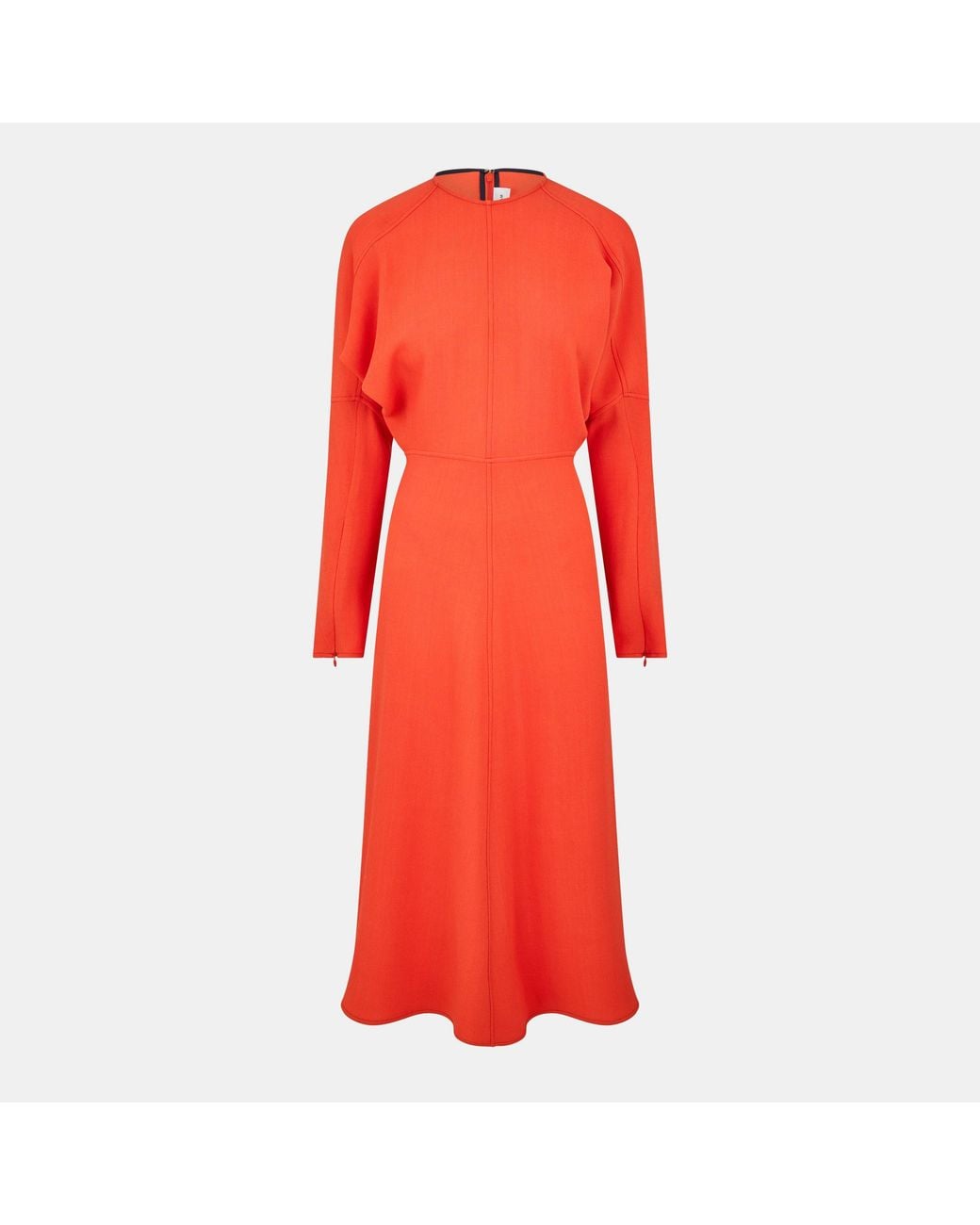 Victoria Beckham Red Dolman Midi Dress