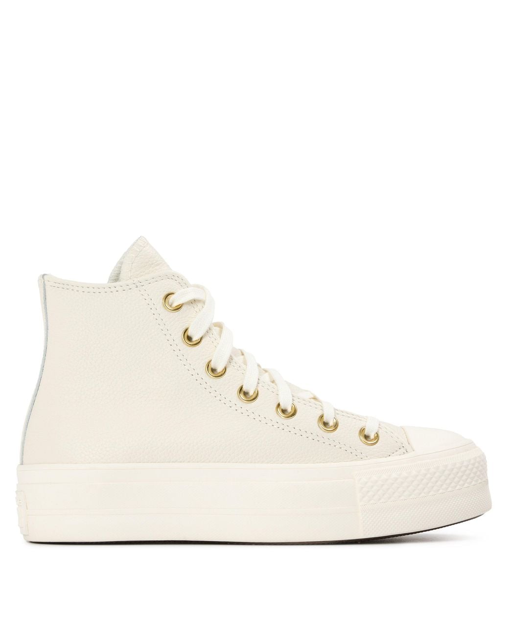 Converse White Chuck Taylor All Star Lift Leather High-Top Trainers