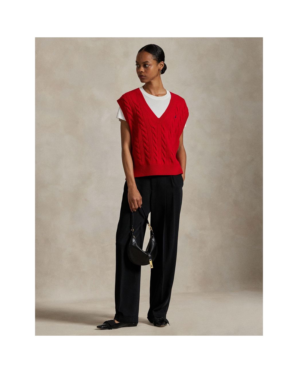 Polo Ralph Lauren Red Knitted Sweater Vest