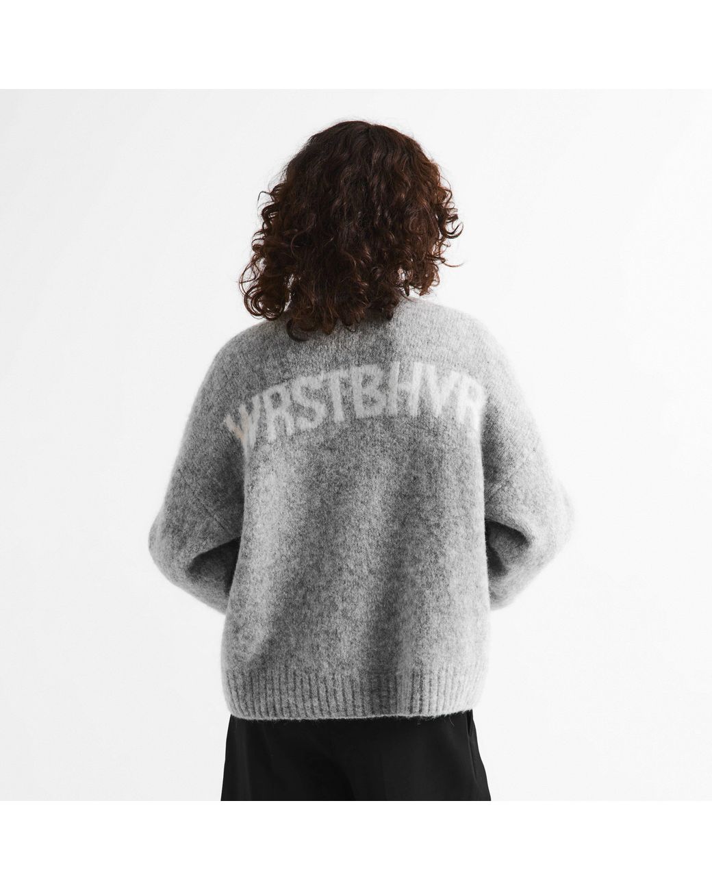 WRSTBHVR Gray Crew Neck Jumper
