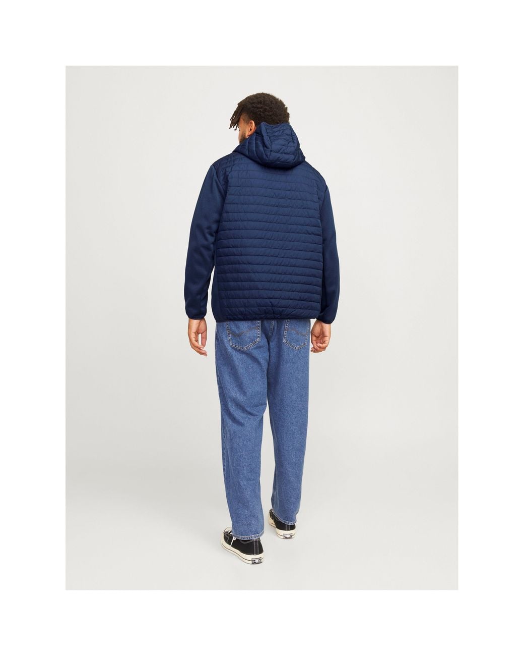 Jack & Jones Blue Lightweight Quilted Weather-Resistant Puffer Jacket for men