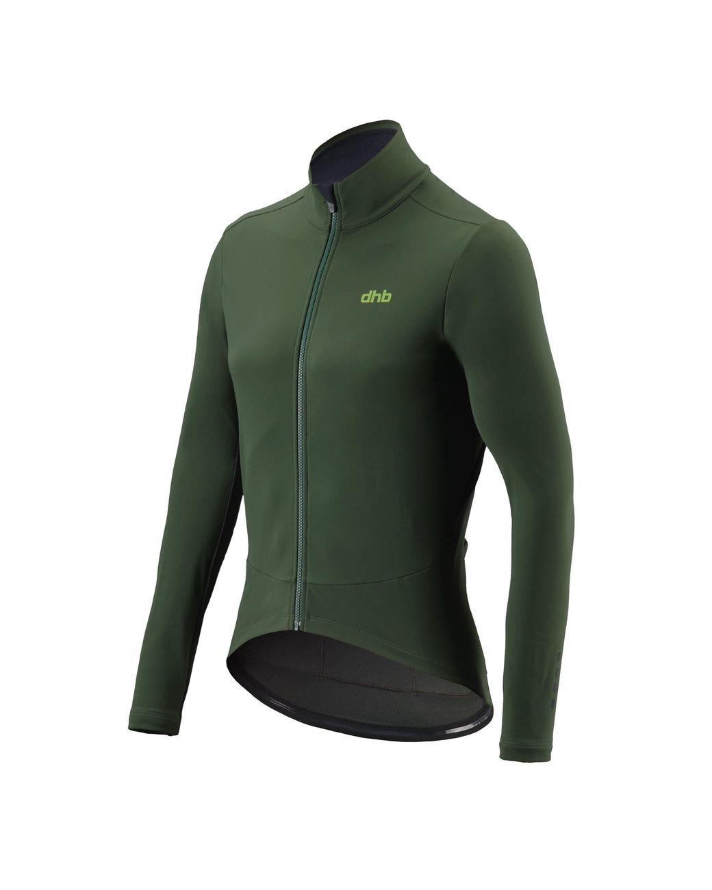 Dhb Green Aeron 3.0 Water Resistant Windproof Long Sleeve Slim Fit Softshell Jacket for men