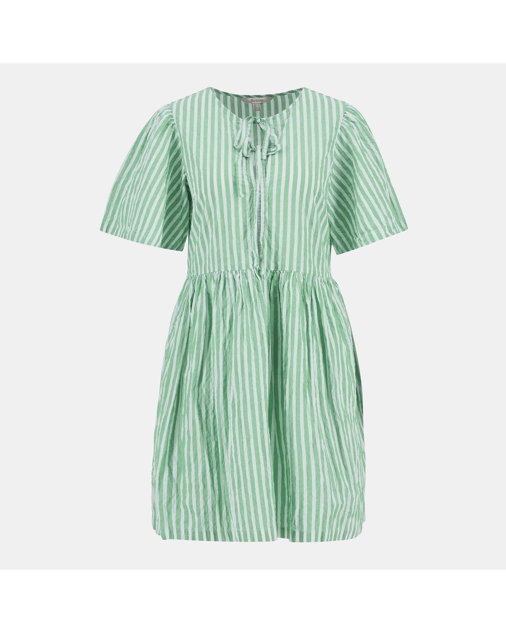 Barbour Green Daison Structured Mini Dress