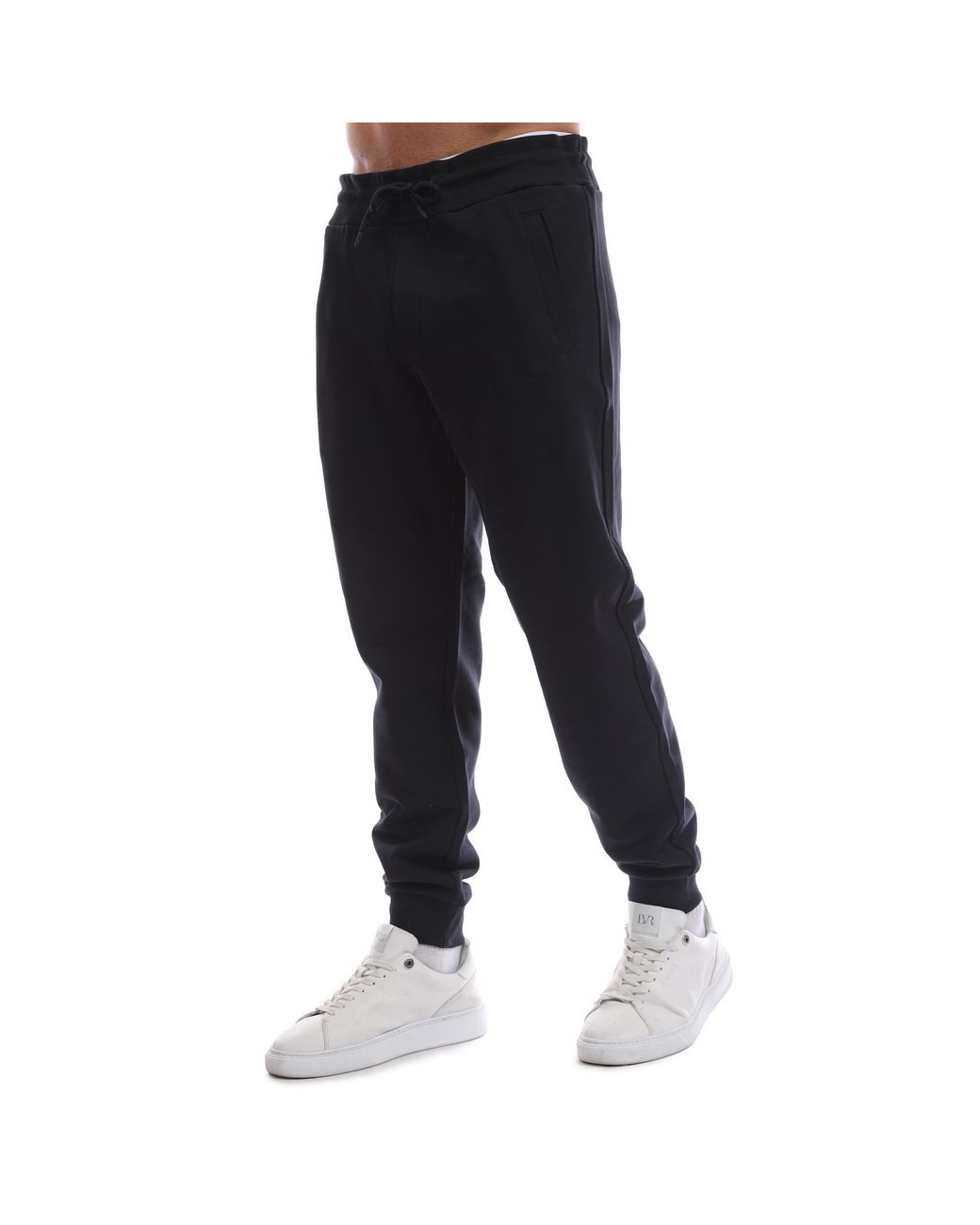 Emporio Armani Black Straight Leg Trousers for men